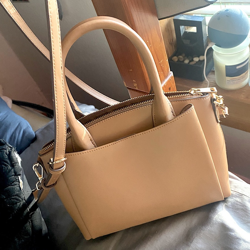 tan purse / comes with body strap from target
